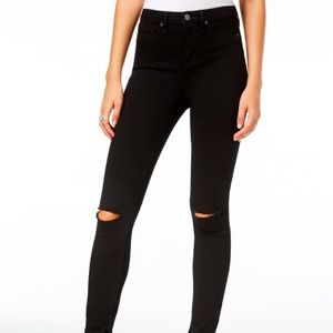 William Rast Black Distressed Sculpted Denim Jeans